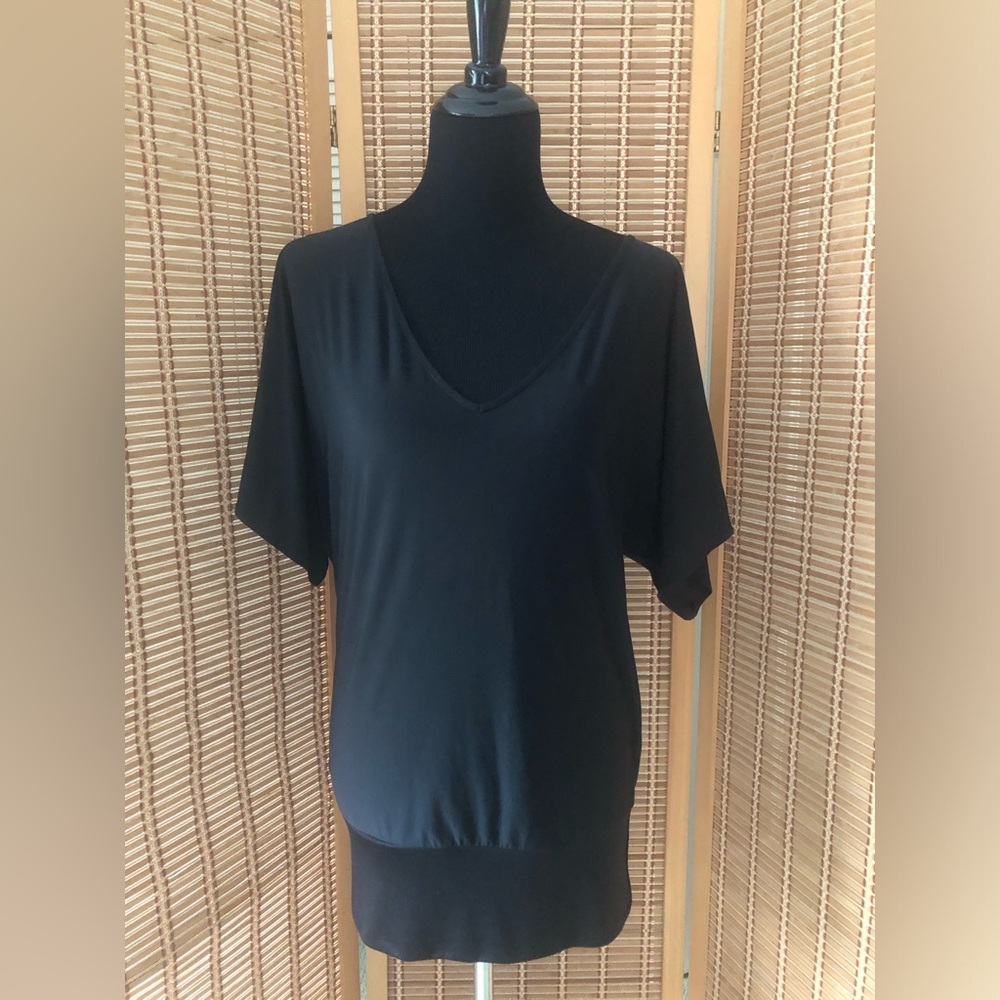 Women's black dolman sleeve top by Express, size L